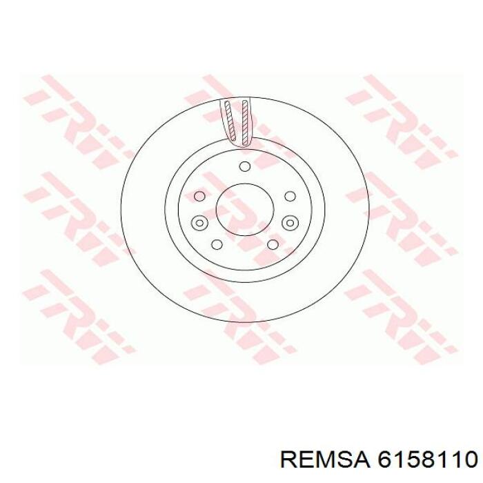 Диск переднього гальма Remsa 6158110 ціна, від 58.86 USD