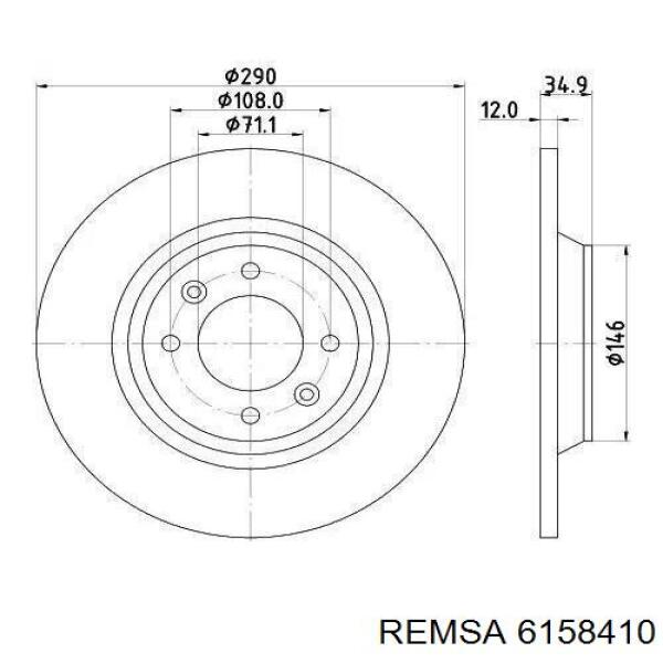 Купити 6158410 Remsa Ротор гальмівний