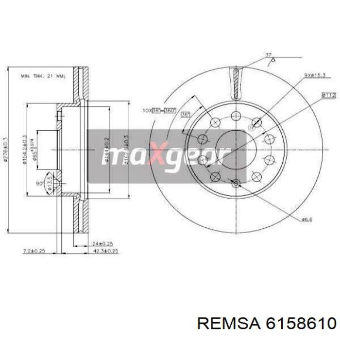Купити 6158610 Remsa Ротор гальмівний