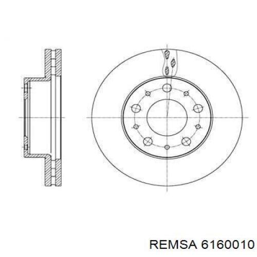 6160010 Remsa диск гальмівний передній