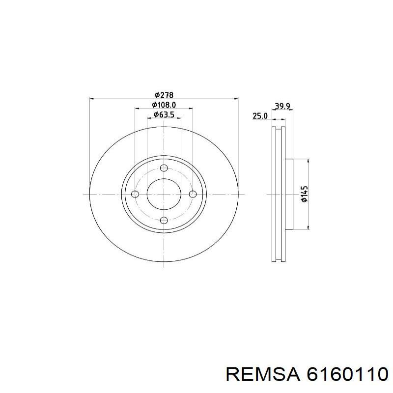 Купити 6160110 Remsa Ротор гальмівний