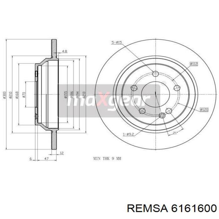 Задні дискові гальма Remsa 6161600 ціна, від 42.35 USD