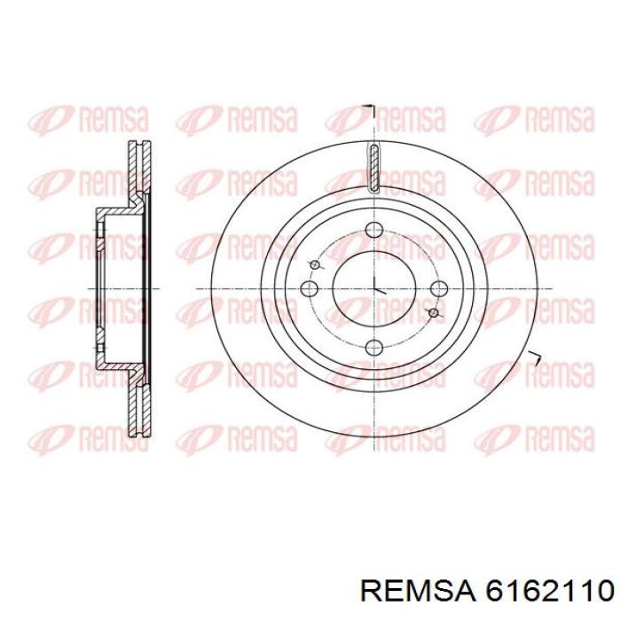 Диск гальмівний передній 6162110 Remsa