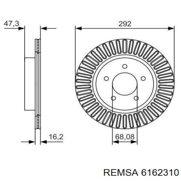 Гальмівні диски 6162310 Remsa