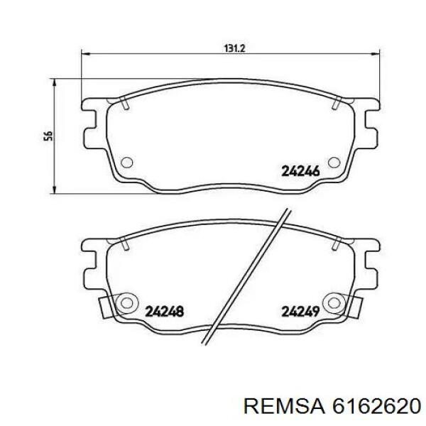 Диск гальмівний задній Remsa 6162620