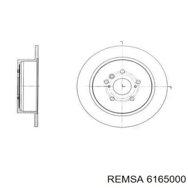 Купити 6165000 Remsa Диск заднього гальма
