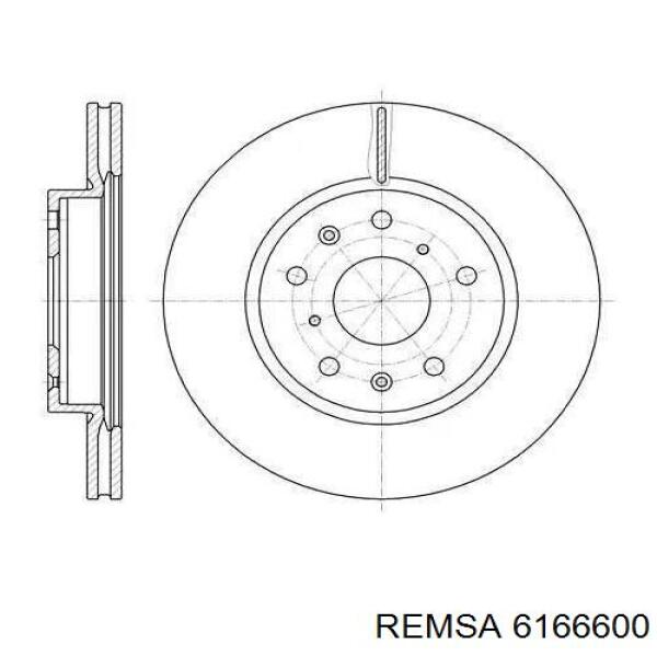 Купити 6166600 Remsa Диск заднього гальма
