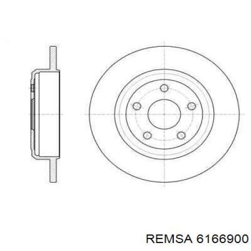 Купити 6166900 Remsa Диск заднього гальма