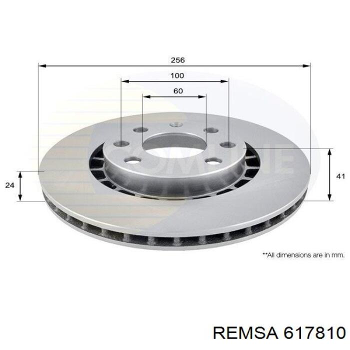 Гальмівні диски передні 617810 Remsa