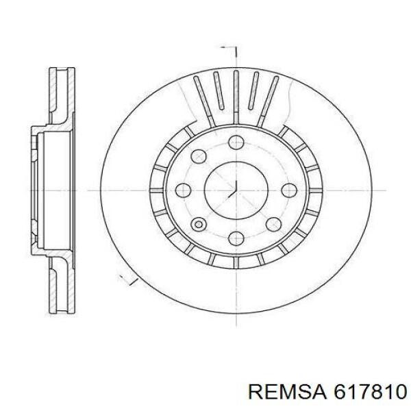 617810 Remsa диск гальмівний передній