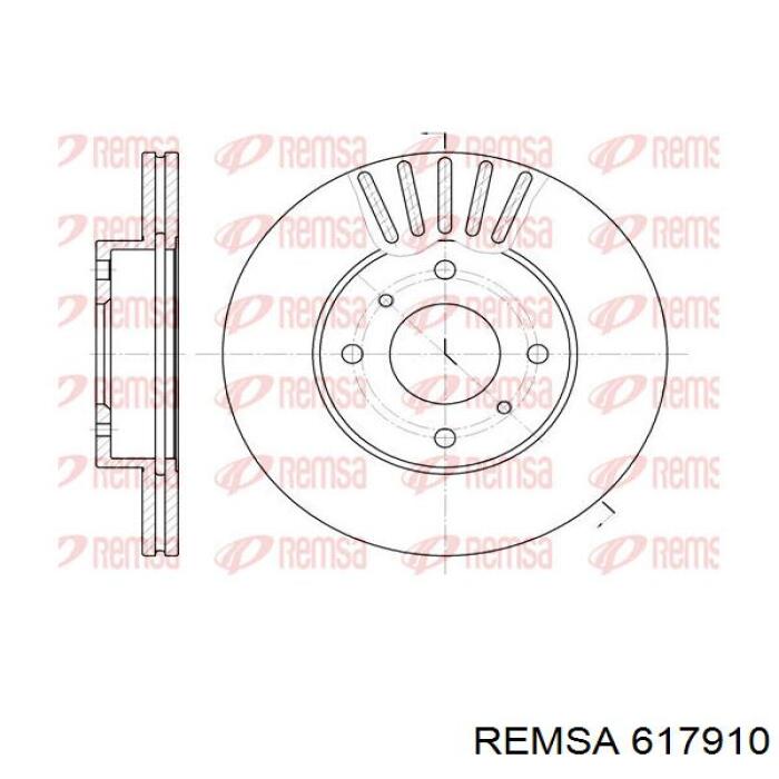 617910 Remsa диск гальмівний передній