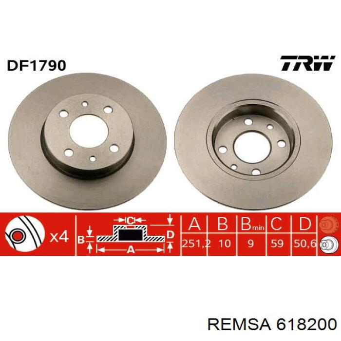 Диск гальмівний передній Protechnic PRD1266