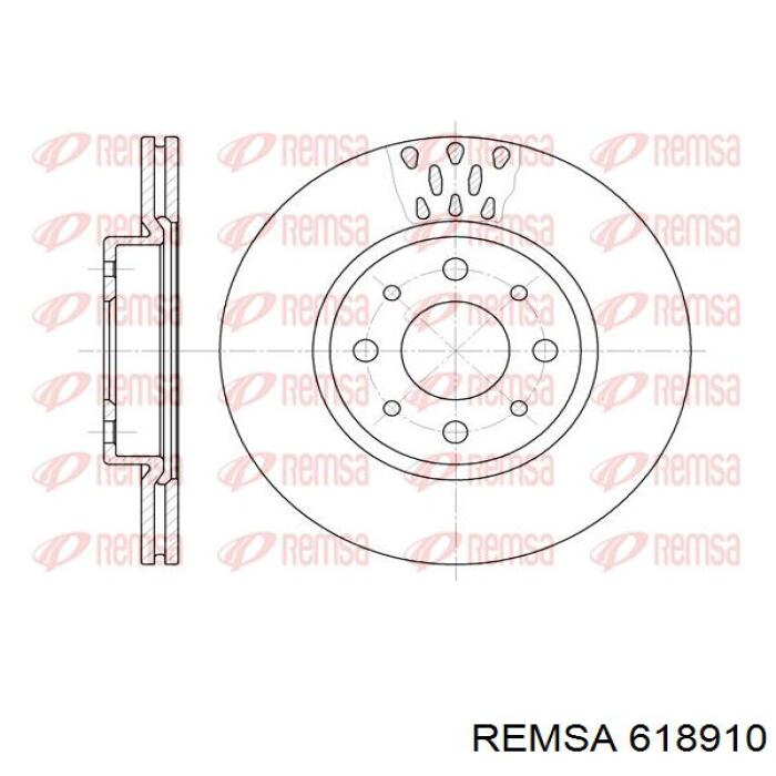 618910 Remsa диск гальмівний передній