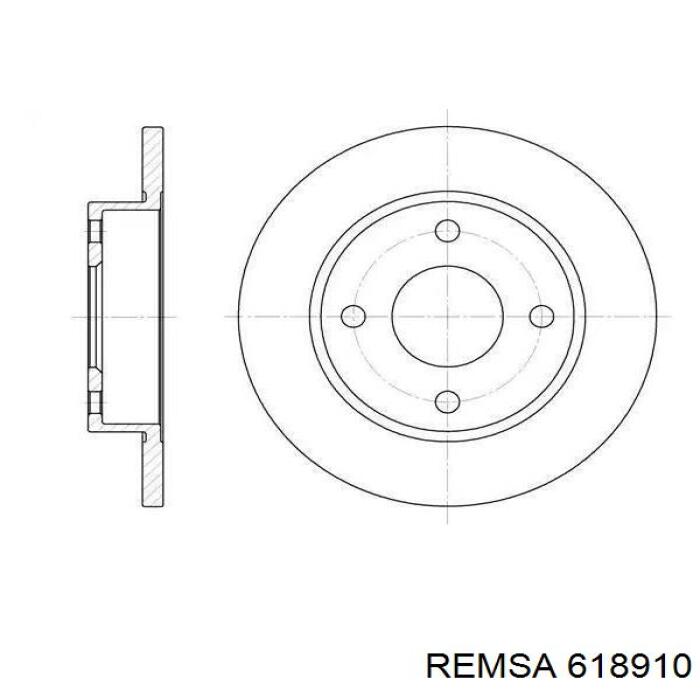 Диск переднього гальма Remsa 618910 ціна, від 29.18 USD
