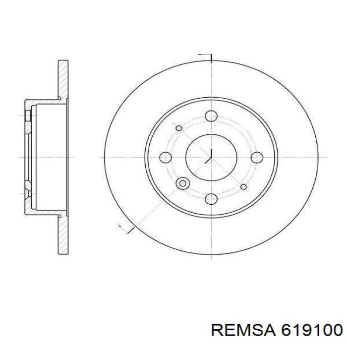 Гальмівні диски передні 619100 Remsa