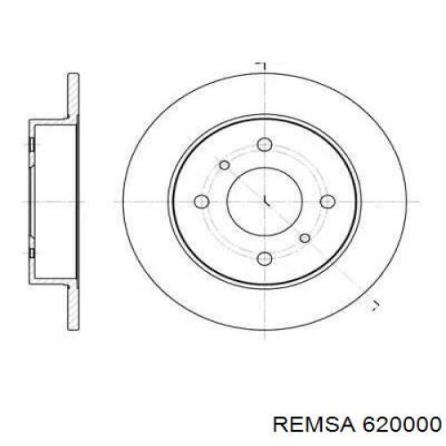 Диск гальмівний задній Remsa 620000