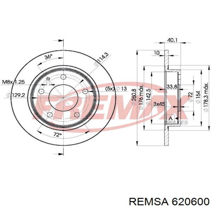 620600 Remsa Дискові гальма