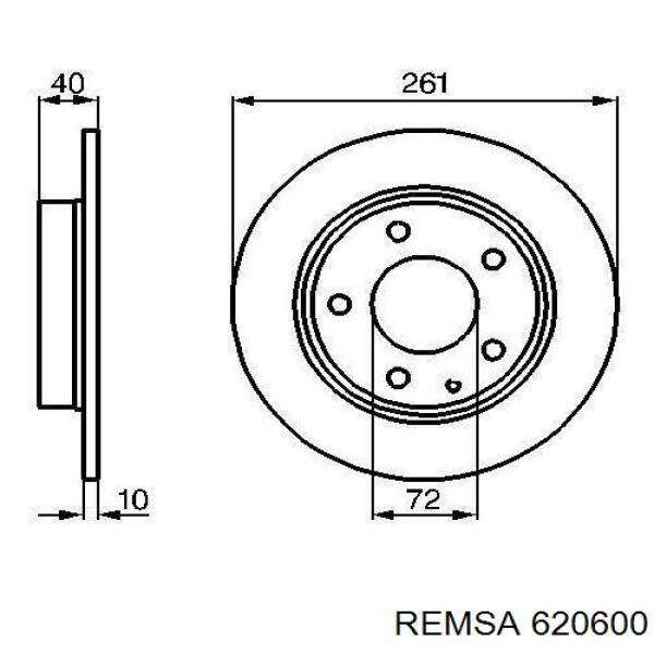 Задні дискові гальма Remsa 620600 ціна, від 24.90 USD