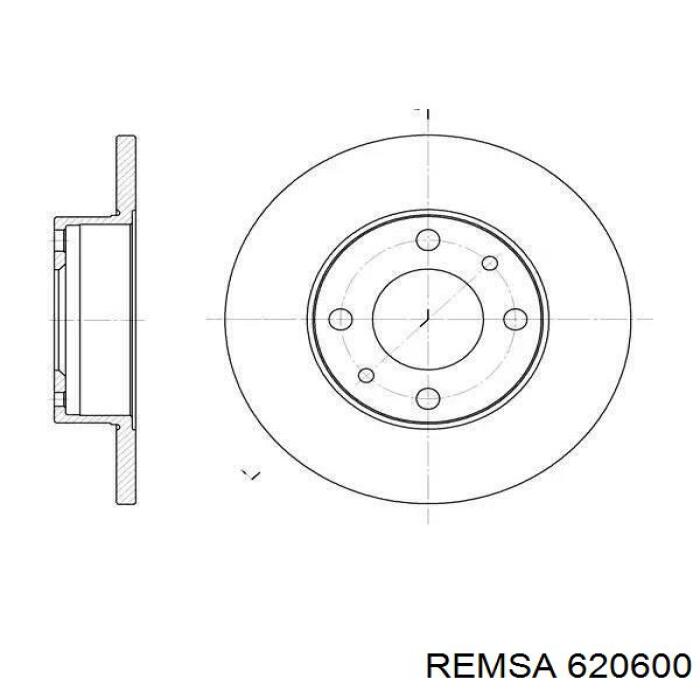 Купити 620600 Remsa Диск заднього гальма