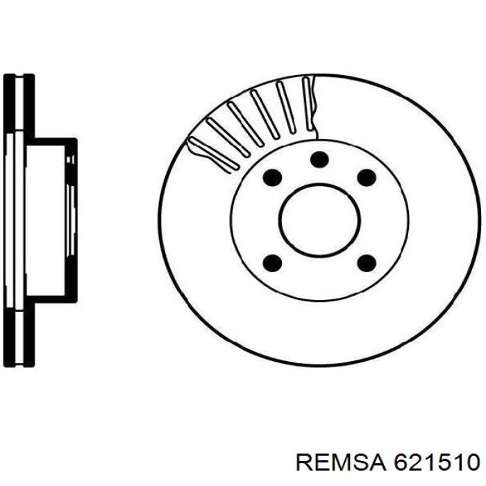 Диск переднього гальма Remsa 621510 ціна, від 29.42 USD