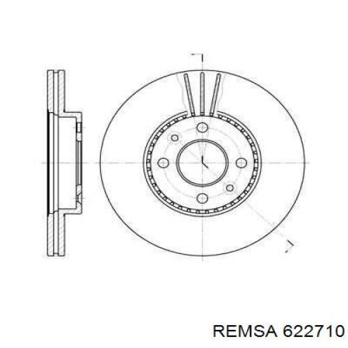 Диск гальмівний передній 622710 Remsa