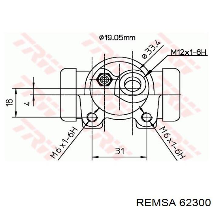 62300 Remsa колодки гальмівні передні, дискові
