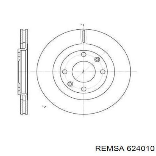 624010 Remsa диск гальмівний передній