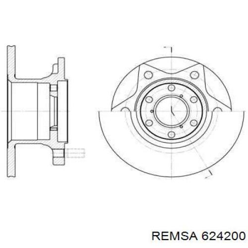 Диск переднього гальма Remsa 624200 ціна, від 56.60 USD