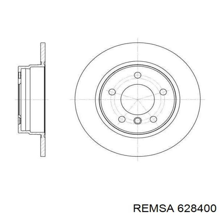 Купити 628400 Remsa Диск заднього гальма