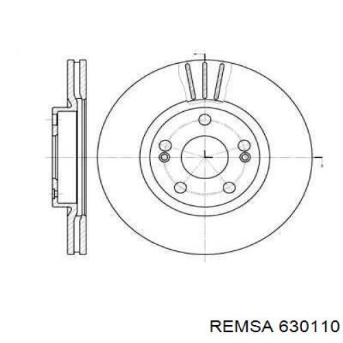 Гальмівні диски передні 630110 Remsa