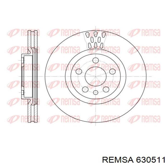 630511 Remsa диск гальмівний передній