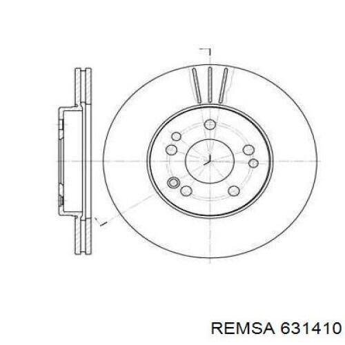 631410 Remsa диск гальмівний передній