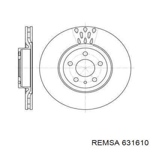 631610 Remsa диск гальмівний передній