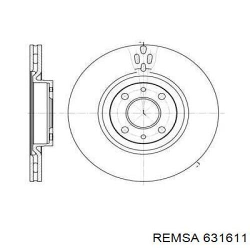 631611 Remsa диск гальмівний передній