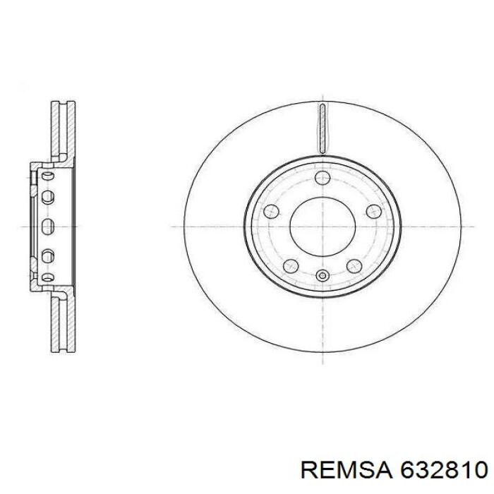 632810 Remsa диск гальмівний передній