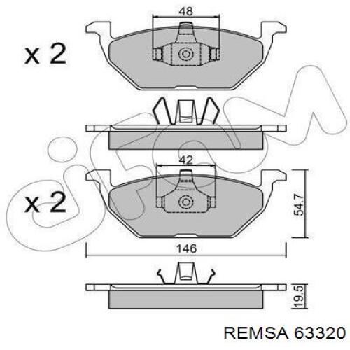Тормозні колодки Remsa 63320