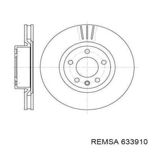 Диск переднього гальма Remsa 633910 ціна, від 49.08 USD