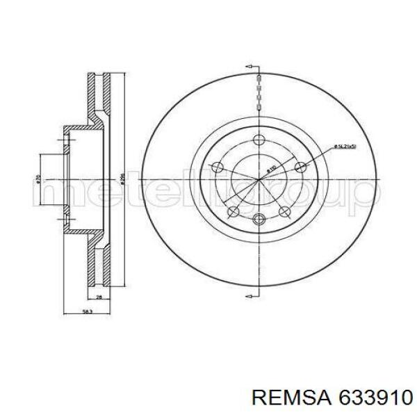 Купити 633910 Remsa Ротор гальмівний
