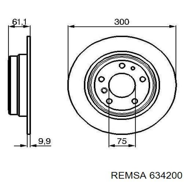 Задні дискові гальма Remsa 634200 ціна, від 34.32 USD
