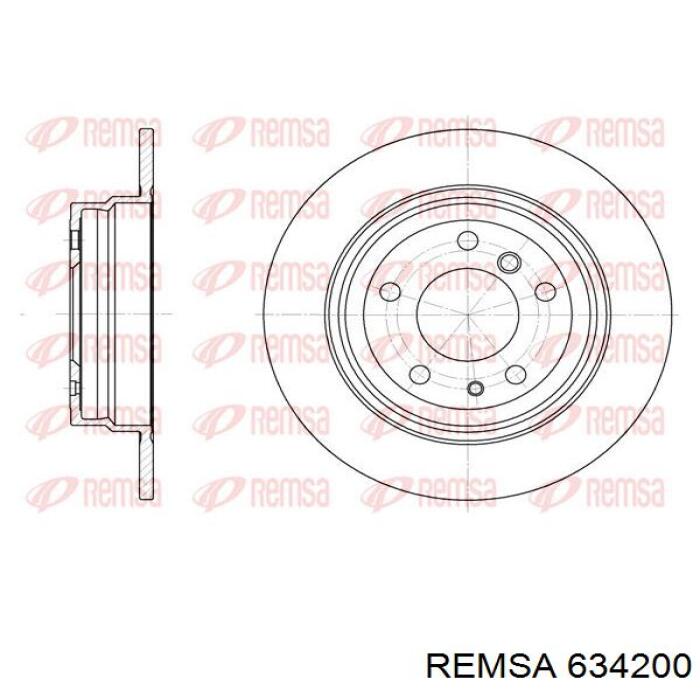 Купити 634200 Remsa Диск заднього гальма