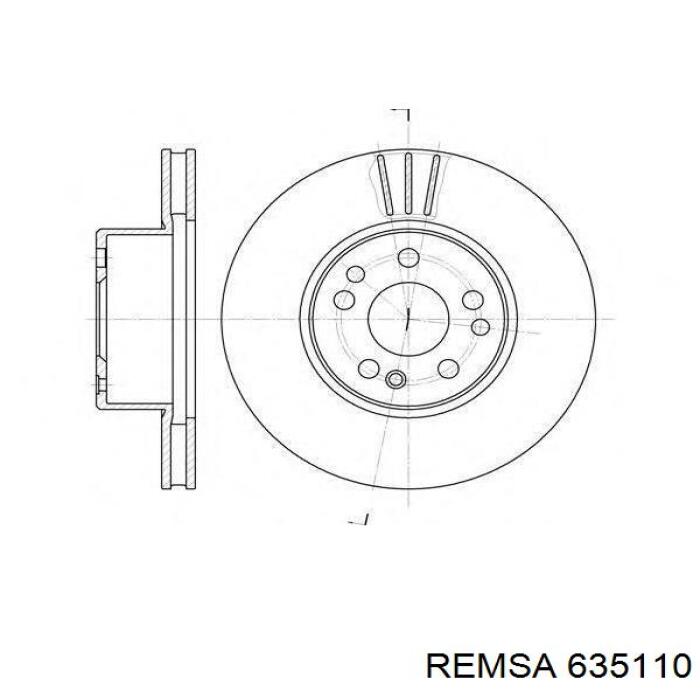 635110 Remsa диск гальмівний передній