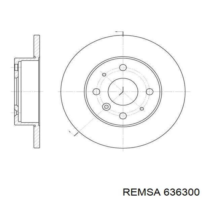 636300 Remsa диск гальмівний передній