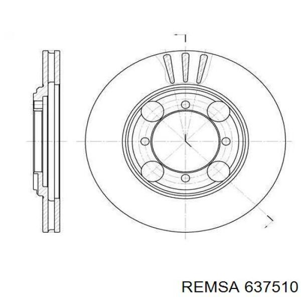 637510 Remsa диск гальмівний передній