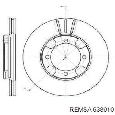 Диск переднього гальма Remsa 638910 ціна, від 27.12 USD