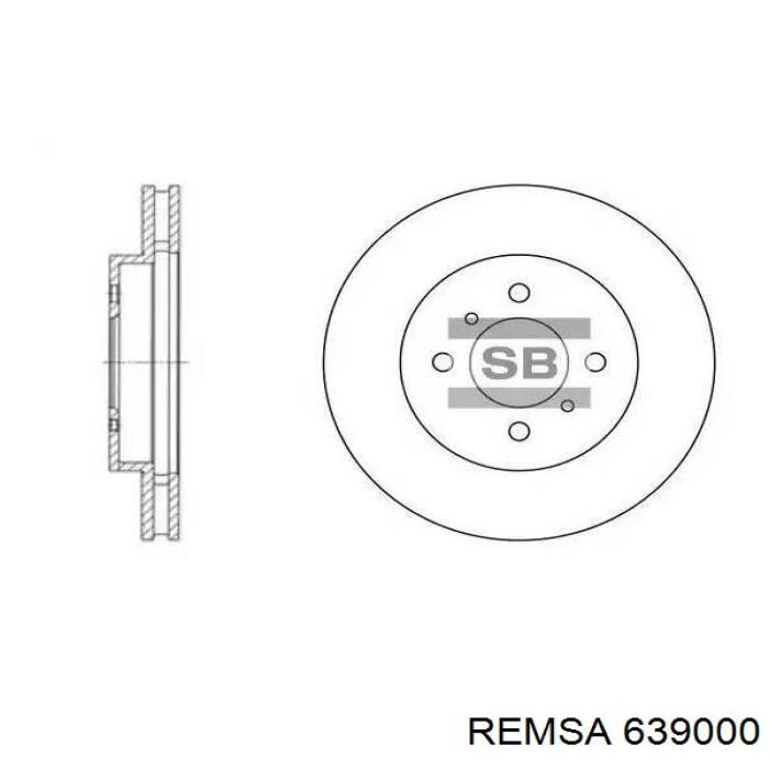 Купити 639000 Remsa Диск заднього гальма