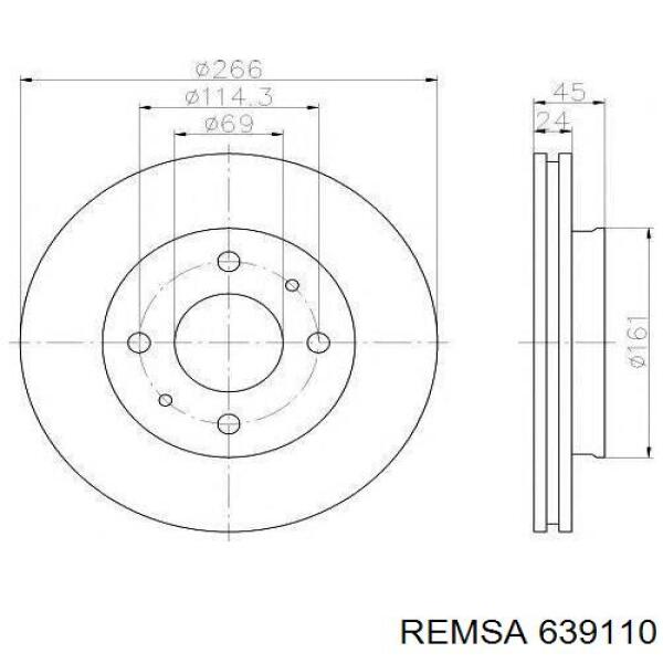 Купити 639110 Remsa Ротор гальмівний