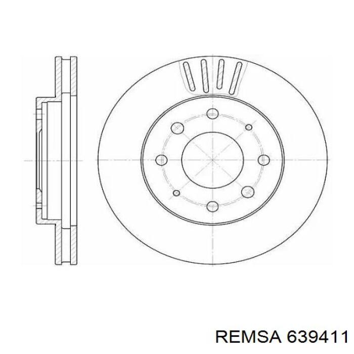 Диск переднього гальма Remsa 639411 ціна, від 33.35 USD