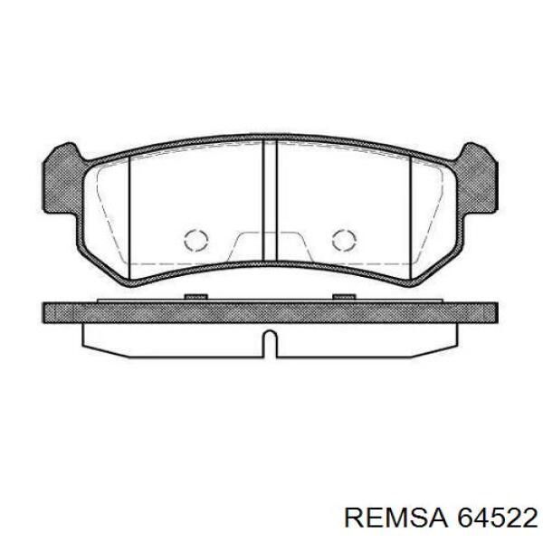 Передні тормозні колодки 64522 Remsa