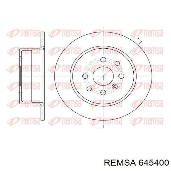 645400 Remsa диск гальмівний задній