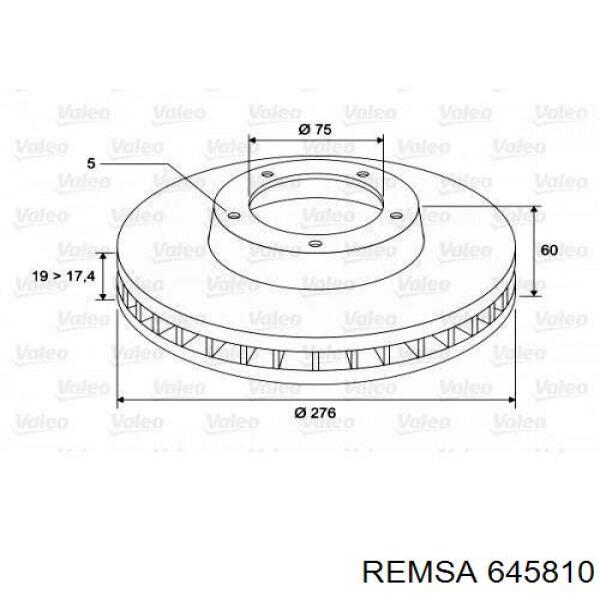 645810 Remsa Дискові гальма